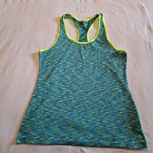 Hyba women's size medium racerback blue & lime